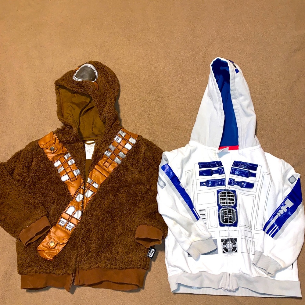 Pair of boys Star Wars jackets size 4.